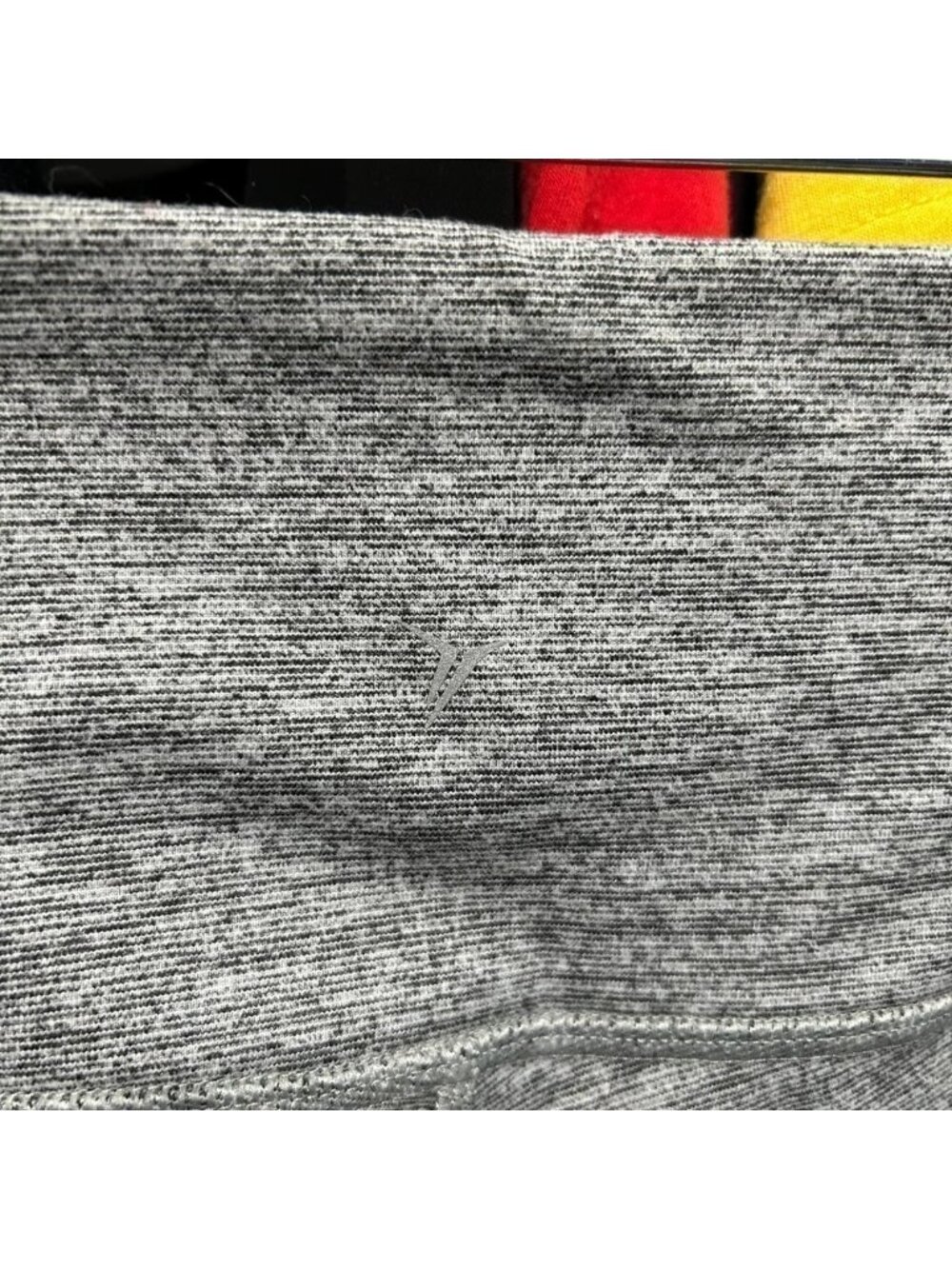Active Go-Dry Heather Gray Biker Shorts - "Violet" - Picture 7 of 10